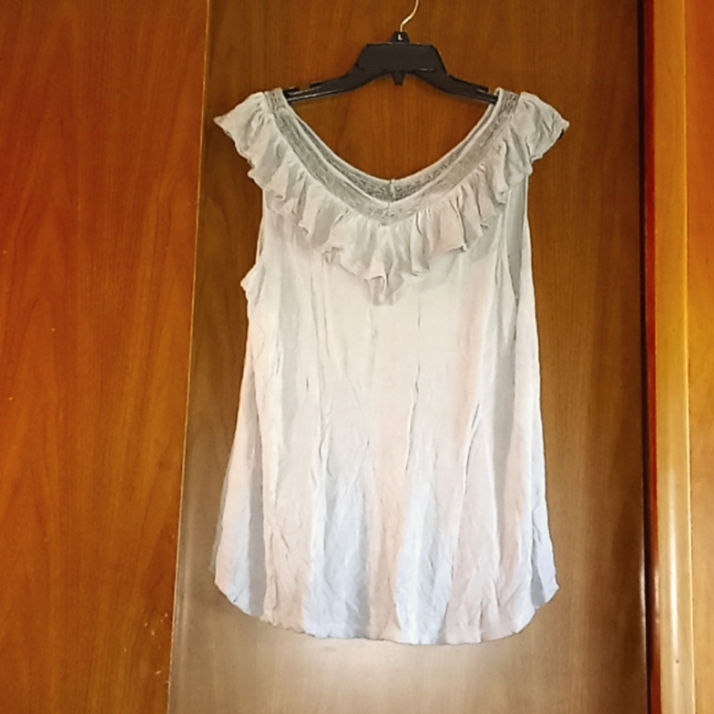 FADED GLORY Ruffle Top - Picture 1 of 3